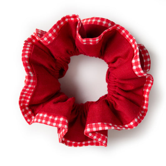 ruffle scrunchie Crimson-Snow