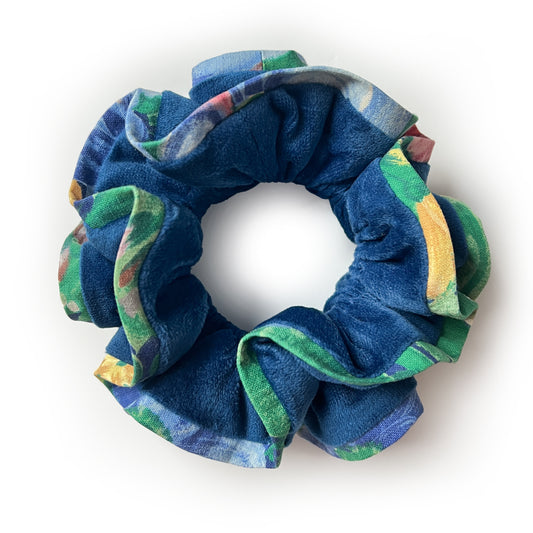 ruffle scrunchie Blue-Bloom